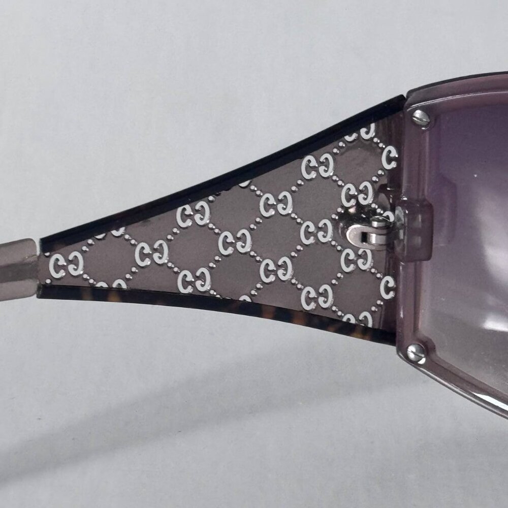 Vintage Authentic GUCCI Women’s Brown Sunglasses with Purple/Brown Lenses - Picture 5 of 13